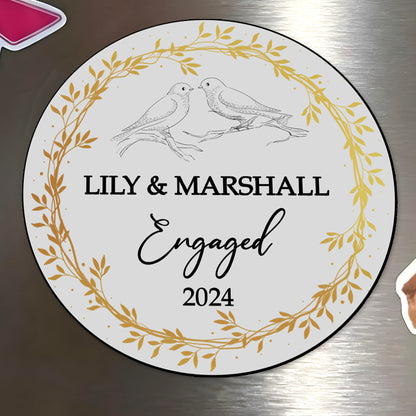 Celebrating Love And Commitment Engagement Magnet