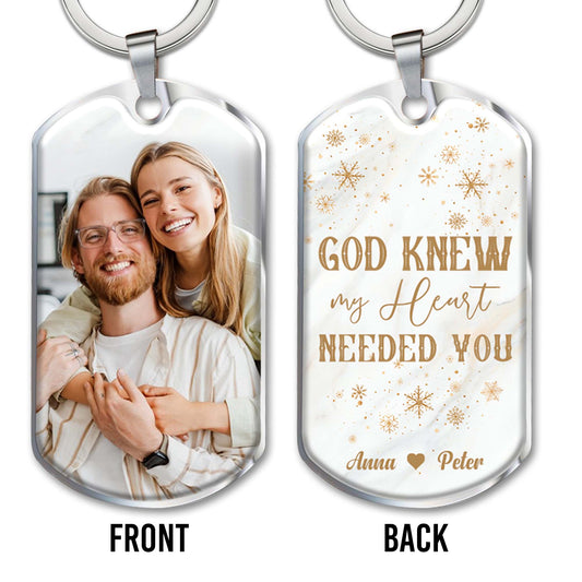 God Knew My Heart Needed You Snowflake Heart Design