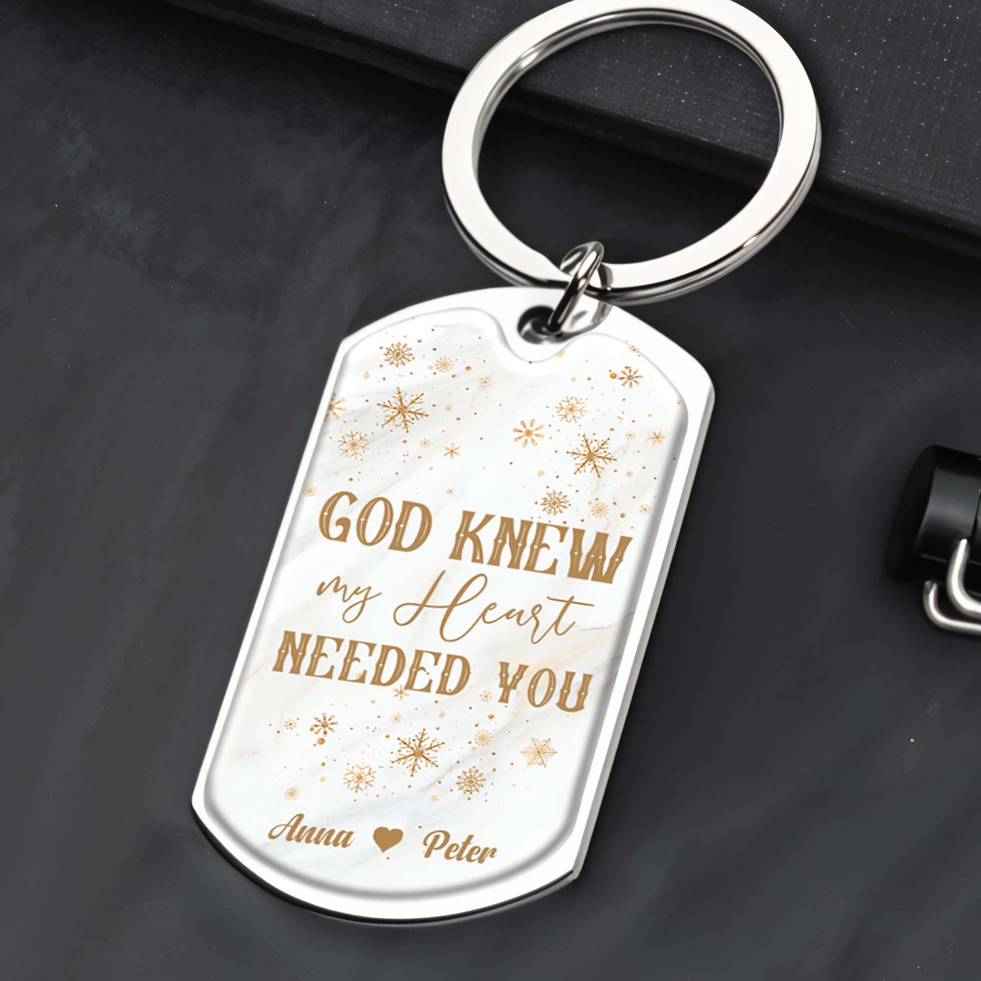 God Knew My Heart Needed You Snowflake Heart Design