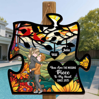 You Are The Missing Piece With Couple And Flowers