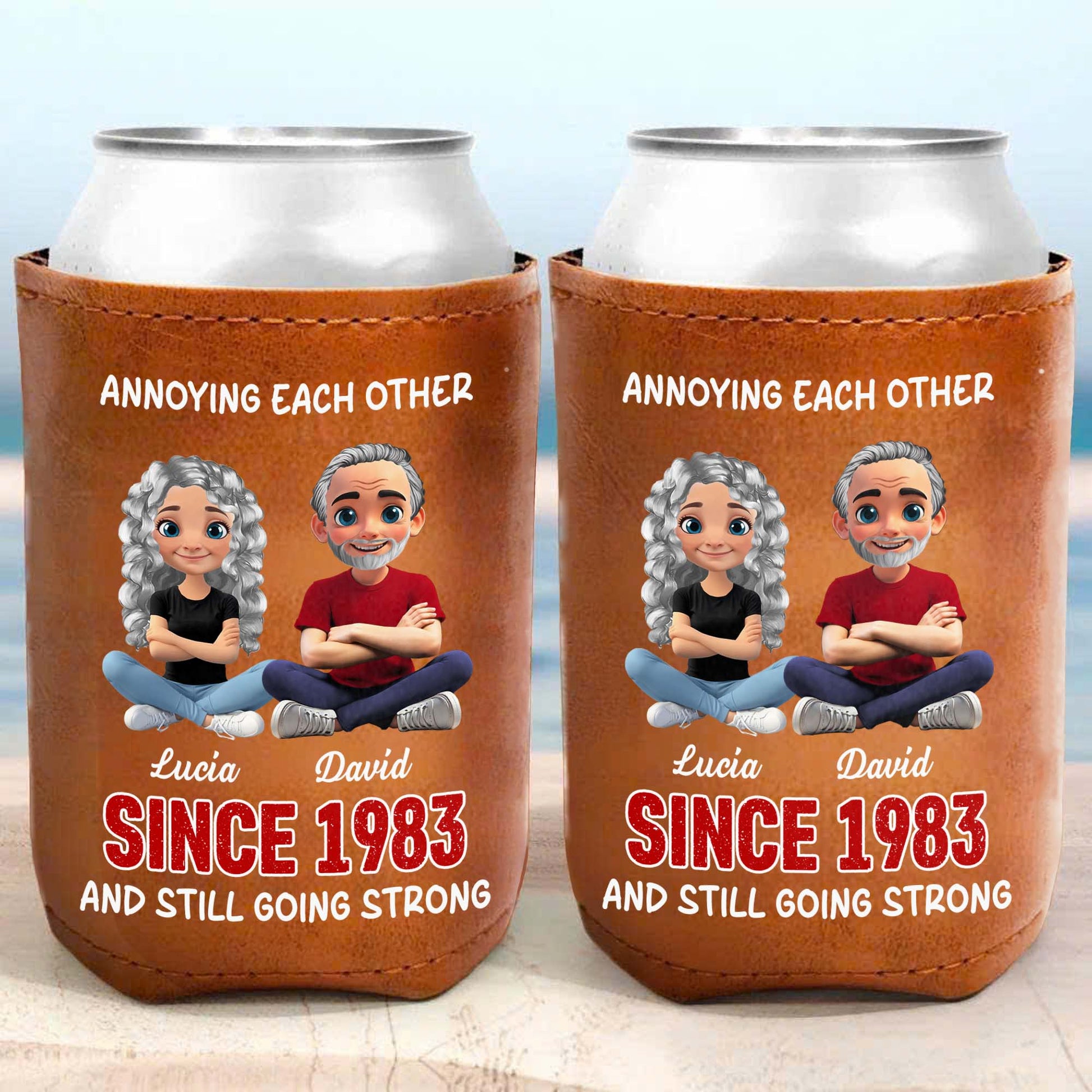 Annoying Each Other Since 1983, Cartoon Couple Design