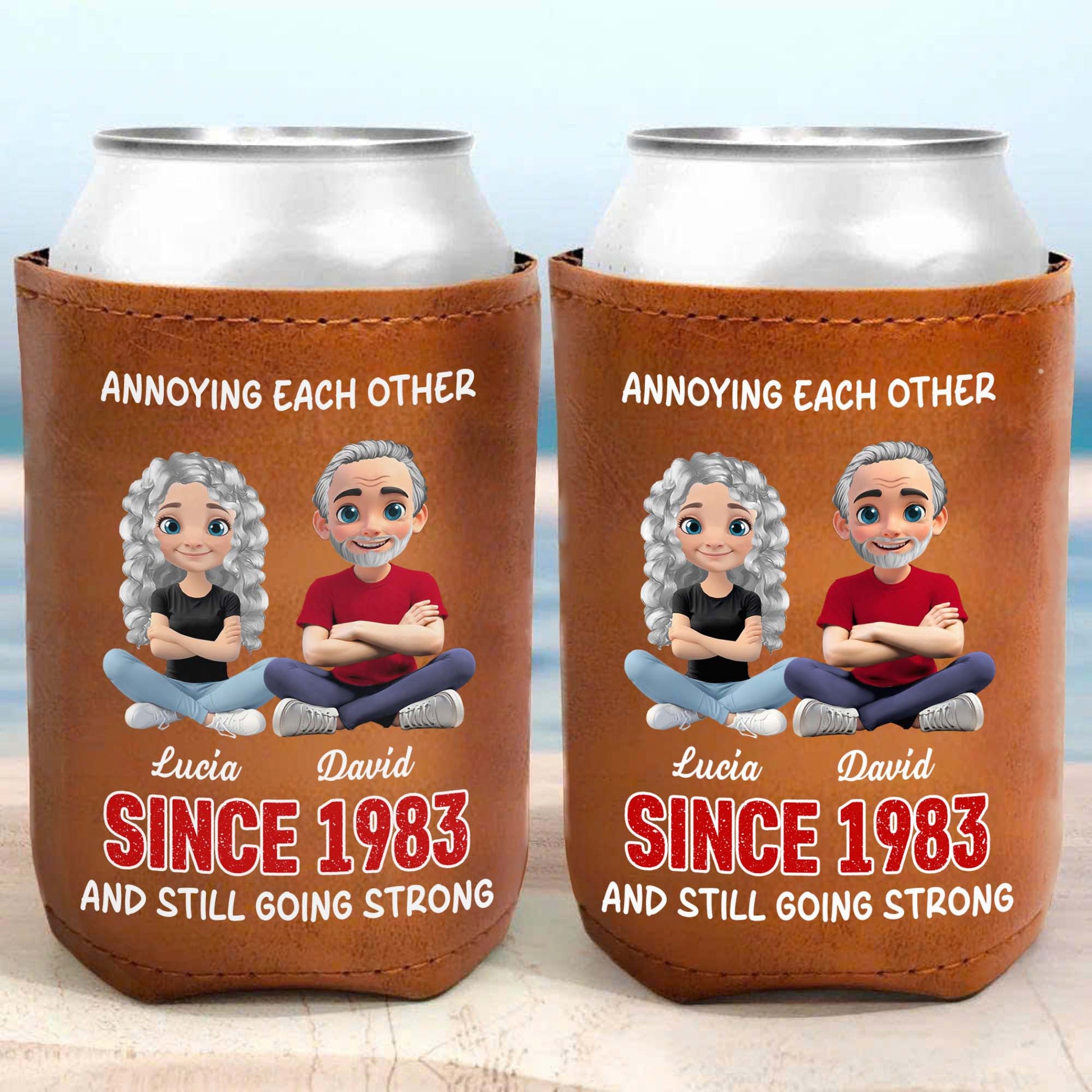 Annoying Each Other Since 1983, Cartoon Couple Design