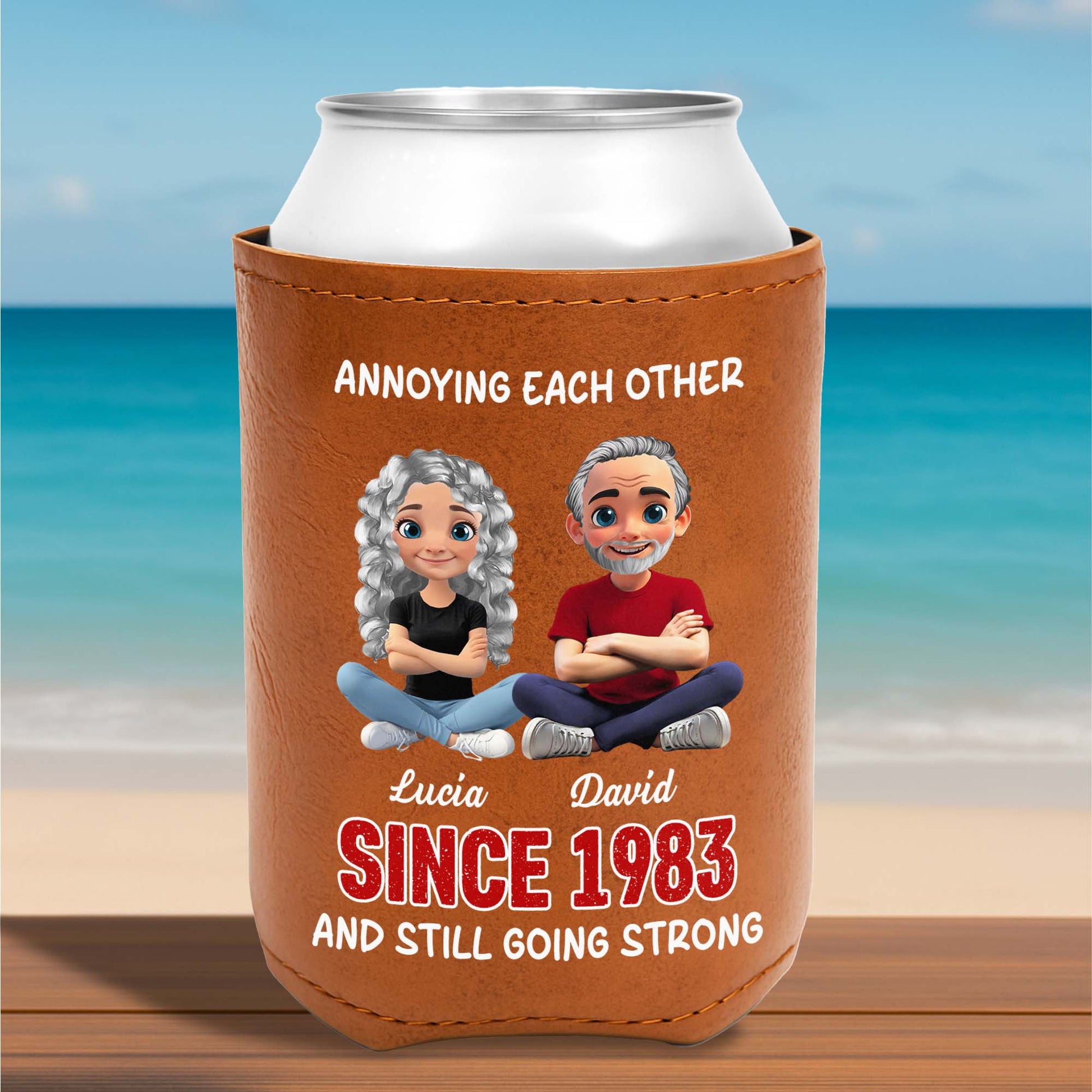 Annoying Each Other Since 1983, Cartoon Couple Design