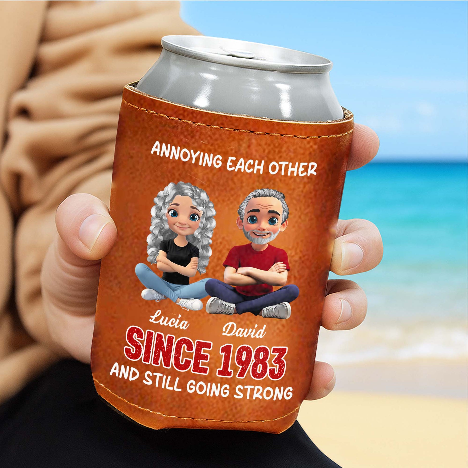 Annoying Each Other Since 1983, Cartoon Couple Design