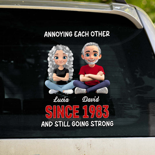 Annoying Each Other Since, Cartoon Couple Decal