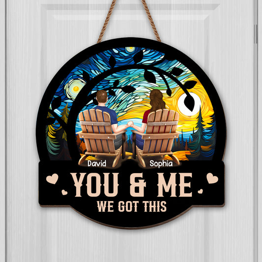 You & Me, We Got This, Couple Under Starry Night Inspired Art