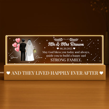 May God Bless You Today And Always, Wedding Couple And Hearts