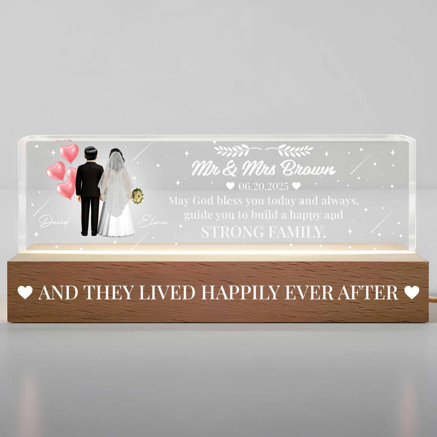 May God Bless You Today And Always, Wedding Couple And Hearts