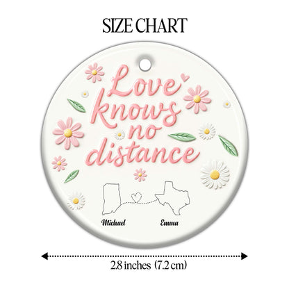 Love Knows No Distance With State Silhouettes And Heart
