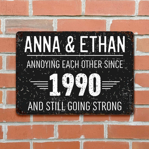 On s'agace et on continue à être forts - Plaque en métal personnalisée - CPL063_MSIGN