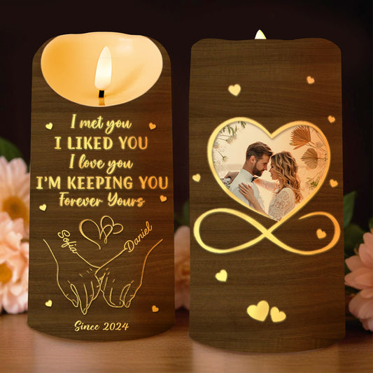 I Met You, I Liked You, Forever Yours Love Symbol Design