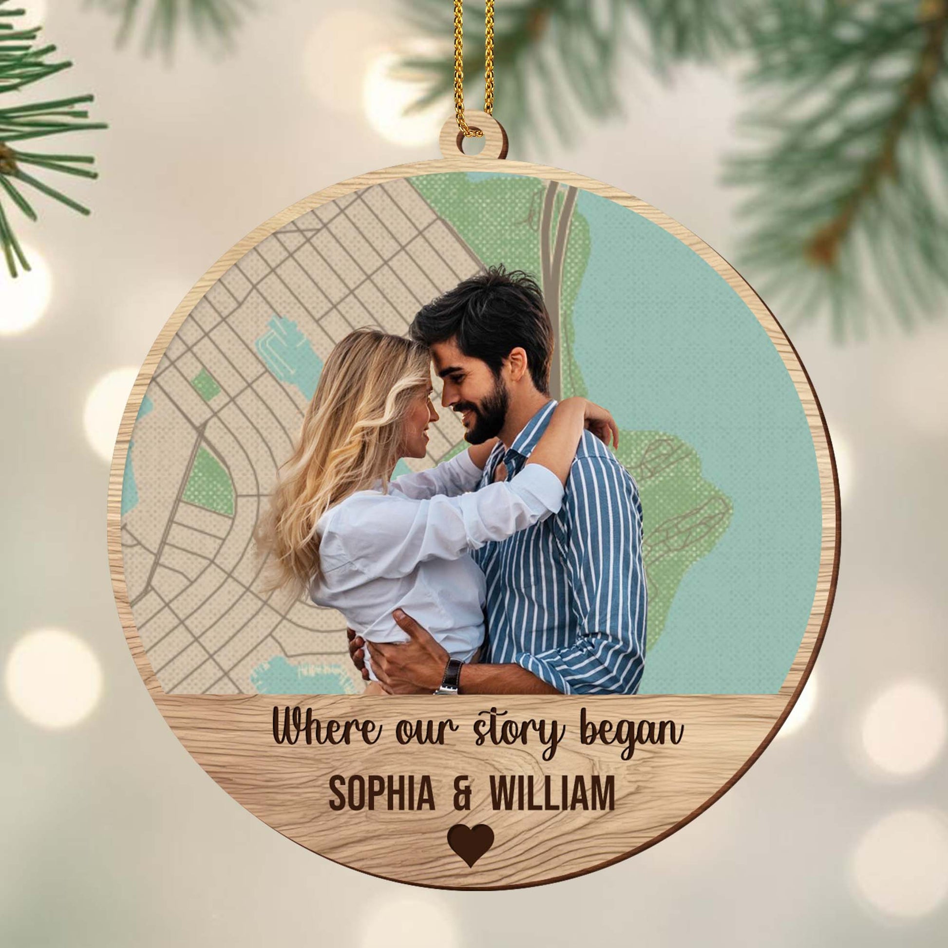 Where Our Story Began With Couple Embracing