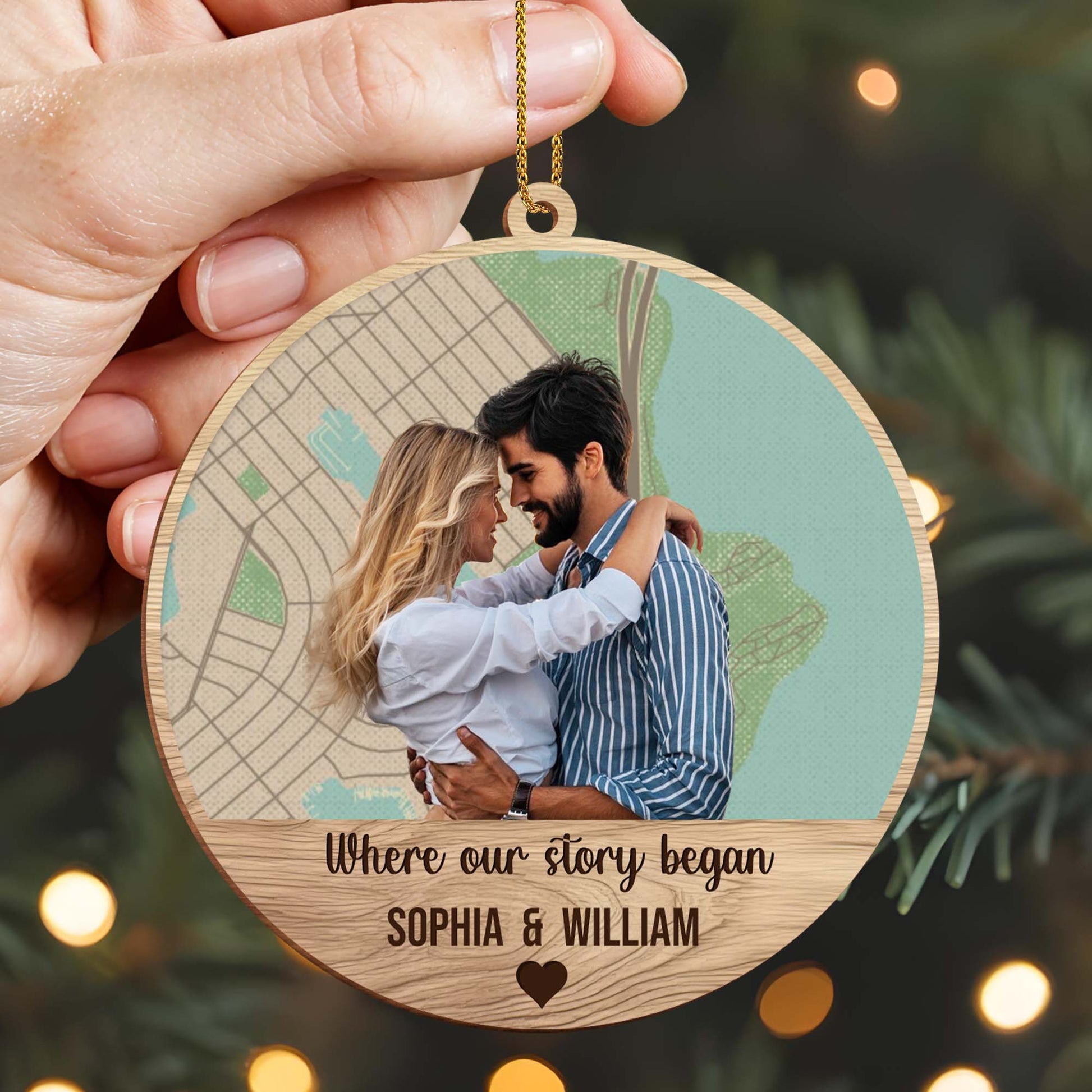 Where Our Story Began With Couple Embracing