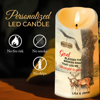 God Blessed Road Love Forever Deer and Tree Design