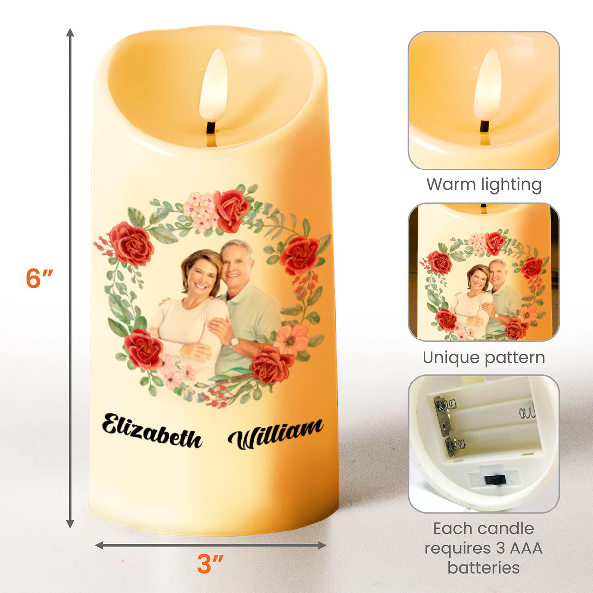The Day I Met You - Personalized Custom LED Candle - CPL091_LECA