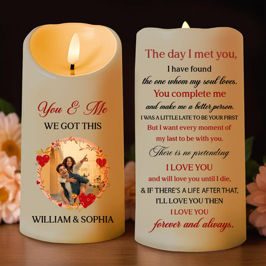 You & Me Forever Romantic Heart and Flowers
