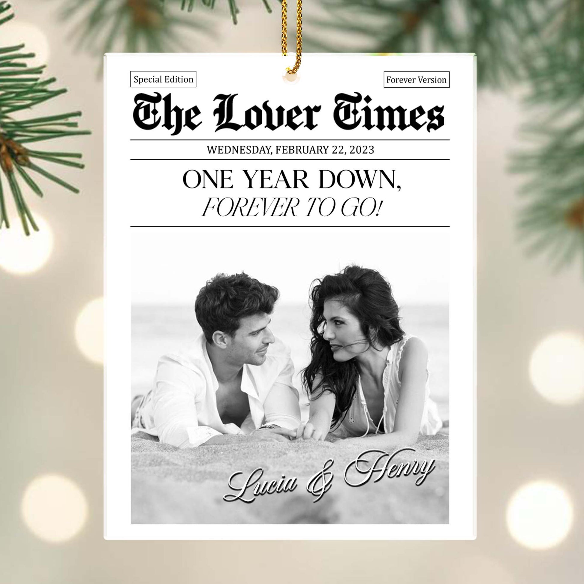 One Year Down Forever To Go Anniversary Gift