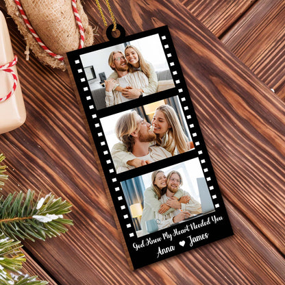 God Knew My Heart Needed You, Couple Photo Ornament
