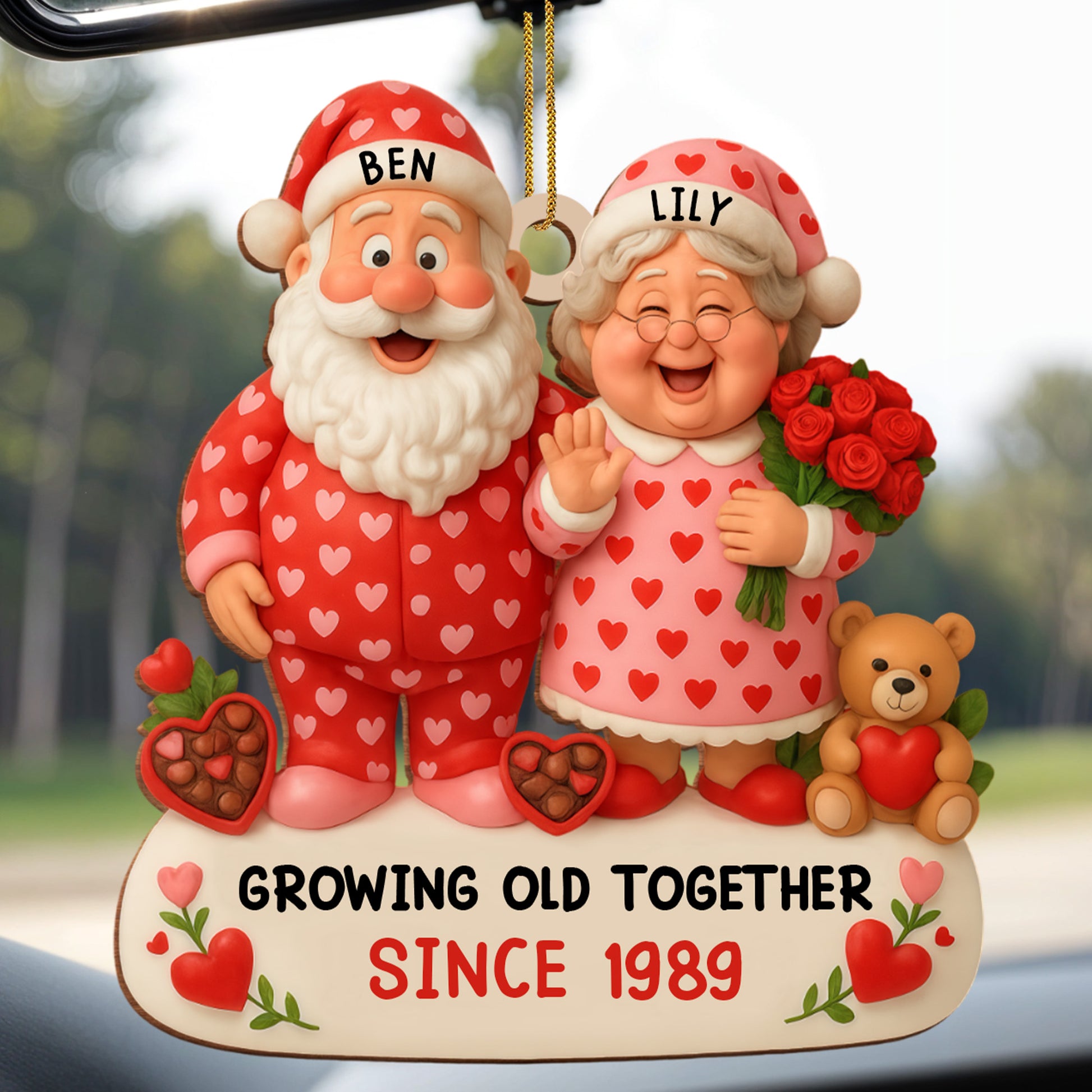 Growing Old Together, Santa And Mrs. Claus Ornament