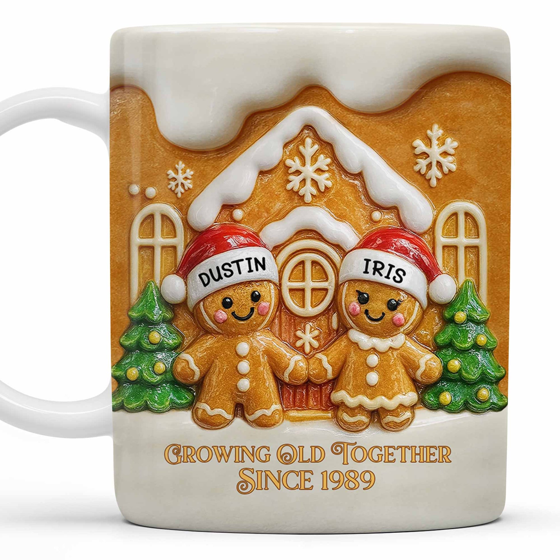 Growing Old Together Gingerbread Couple Design