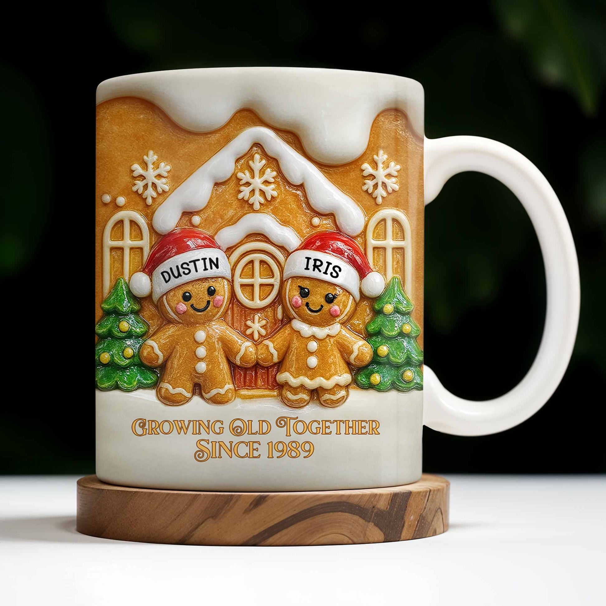 Growing Old Together Gingerbread Couple Design