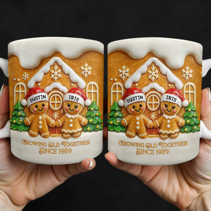Growing Old Together Gingerbread Couple Design
