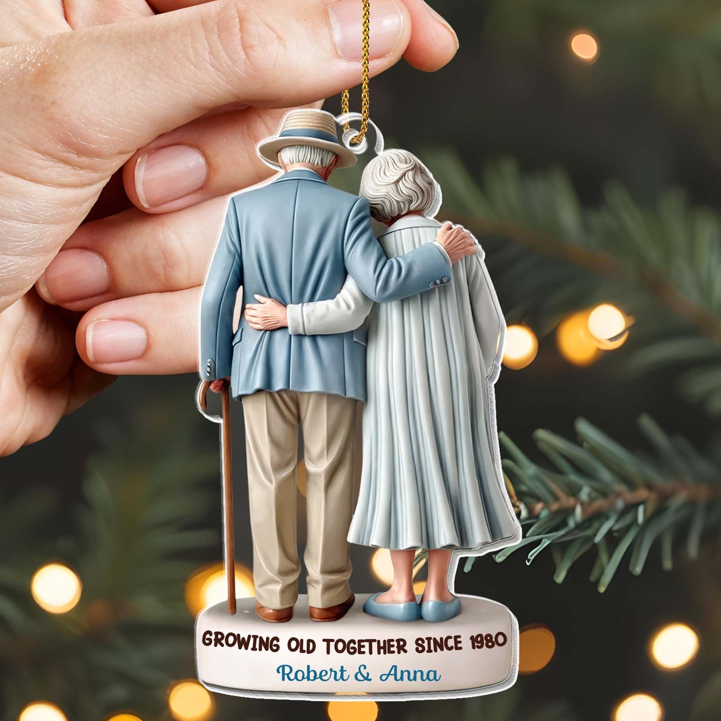 Growing Old Together, Elderly Couple Embrace