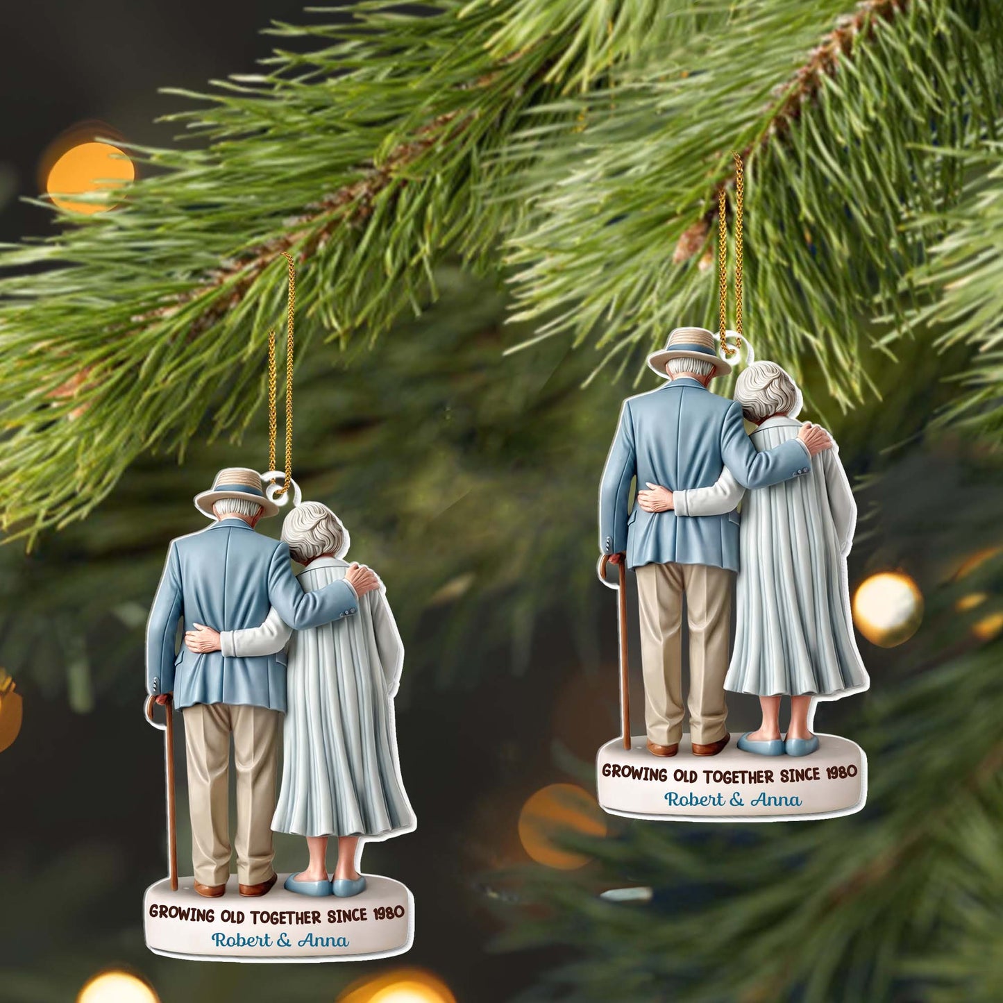 Growing Old Together, Elderly Couple Embrace