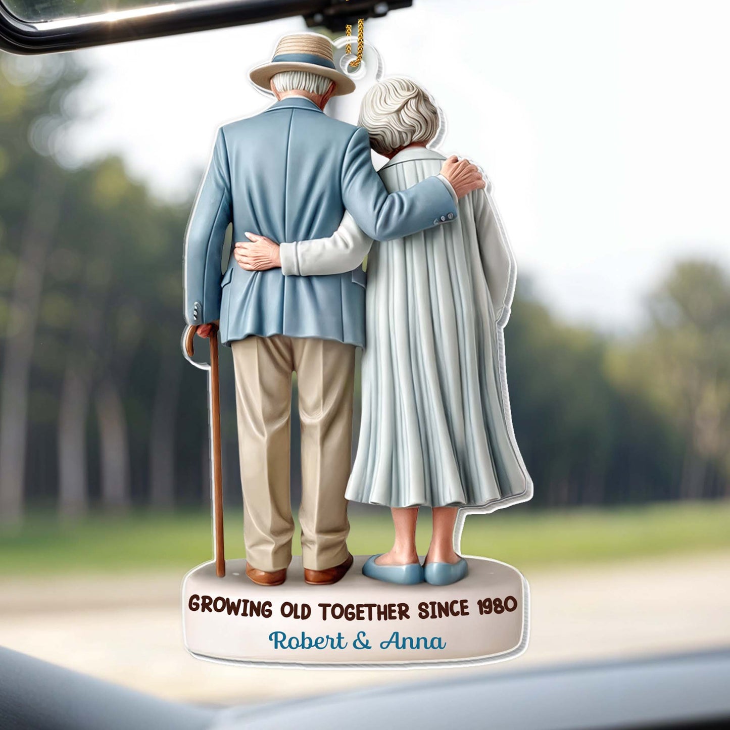 Growing Old Together, Elderly Couple Embrace