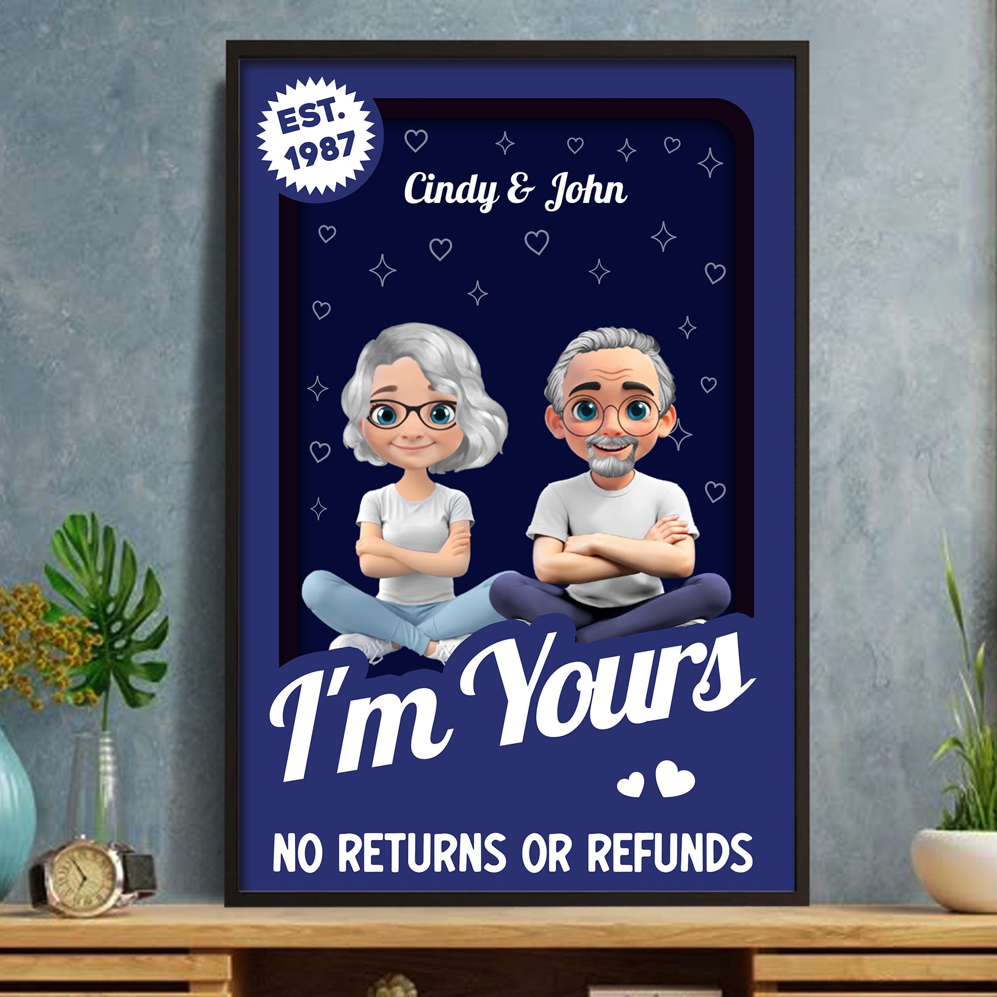 I'm Yours No Returns Or Refunds Cartoon Couple