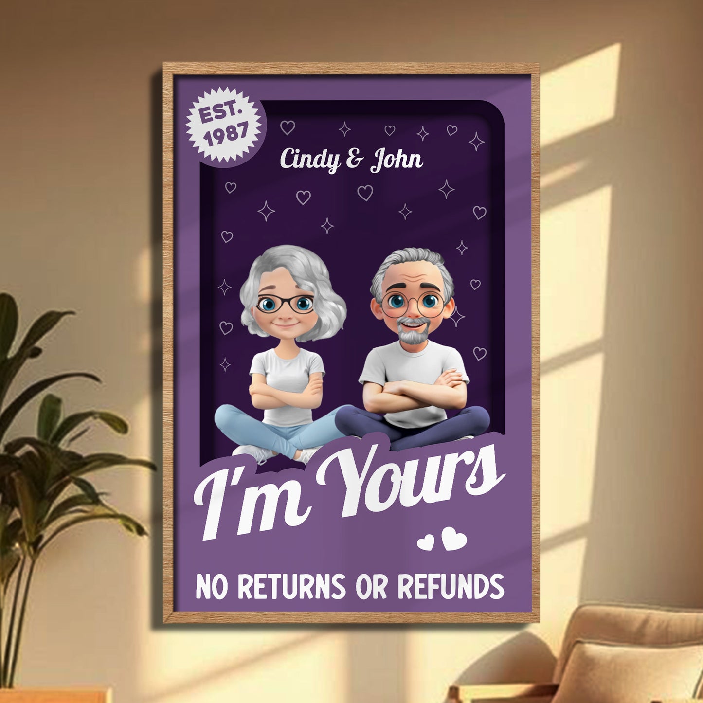 I'm Yours No Returns Or Refunds Cartoon Couple