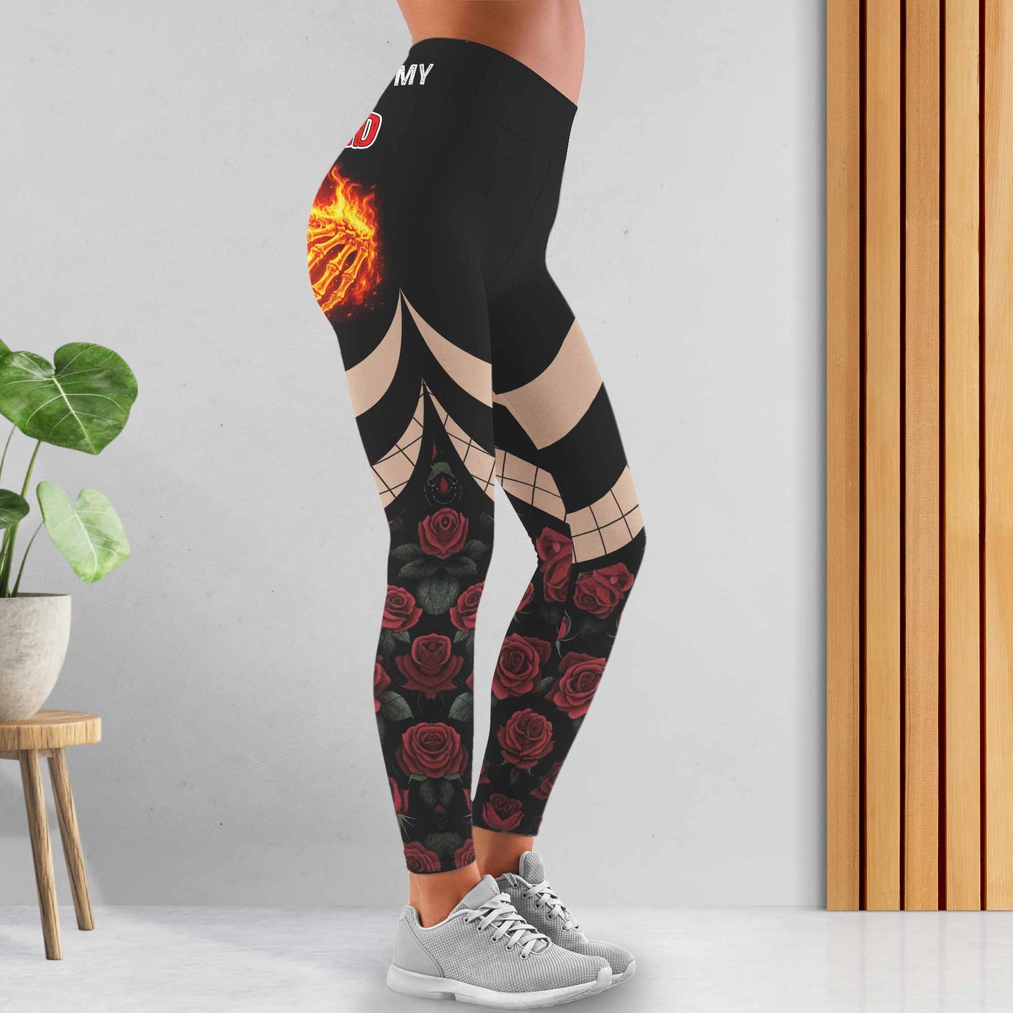 Loved By My Boyfriend Fire Design - Personalized Women Leggings - CPL1005_WLEG