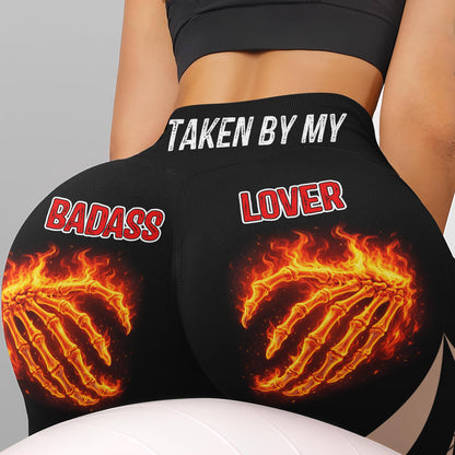 Loved By My Boyfriend Fire Design - Personalized Women Leggings - CPL1005_WLEG