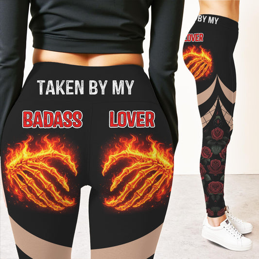 Loved By My Boyfriend Fire Design - Personalized Women Leggings - CPL1005_WLEG