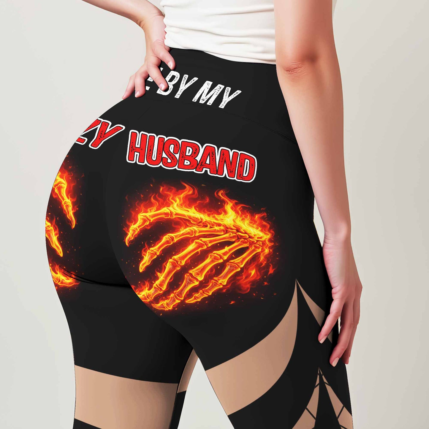 Loved By My Boyfriend Fire Design - Personalized Women Leggings - CPL1005_WLEG