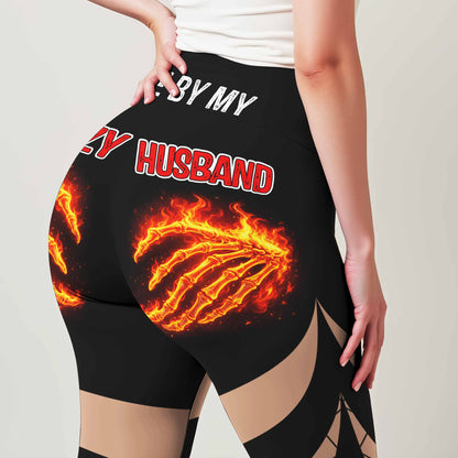 Loved By My Boyfriend Fire Design - Personalized Women Leggings - CPL1005_WLEG