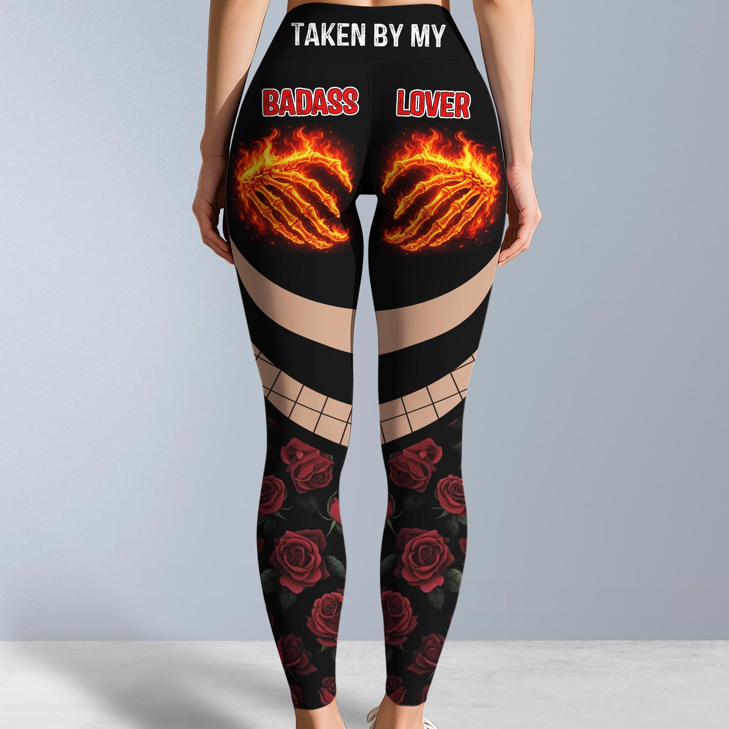 Loved By My Boyfriend Fire Design - Personalized Women Leggings - CPL1005_WLEG