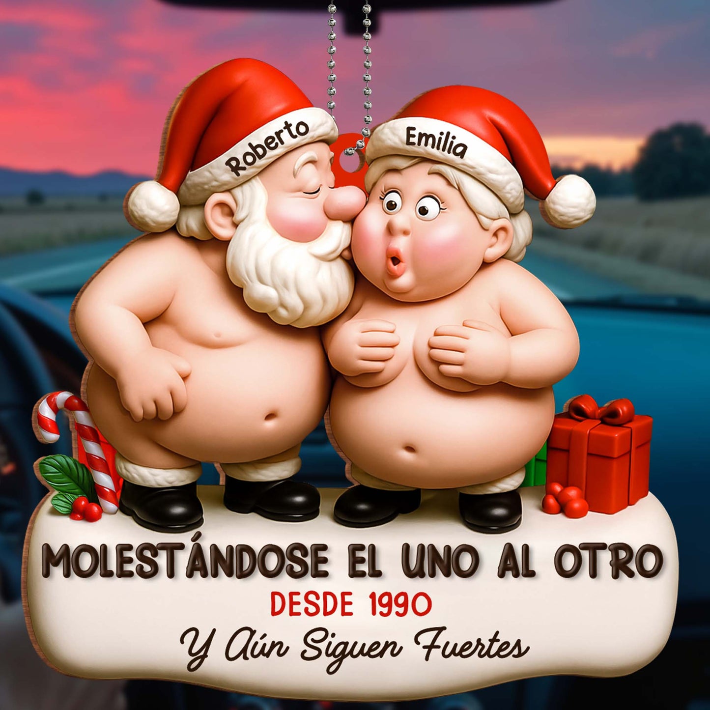 Teasing Each Other Since 1990, Santa Hats, Candy Cane