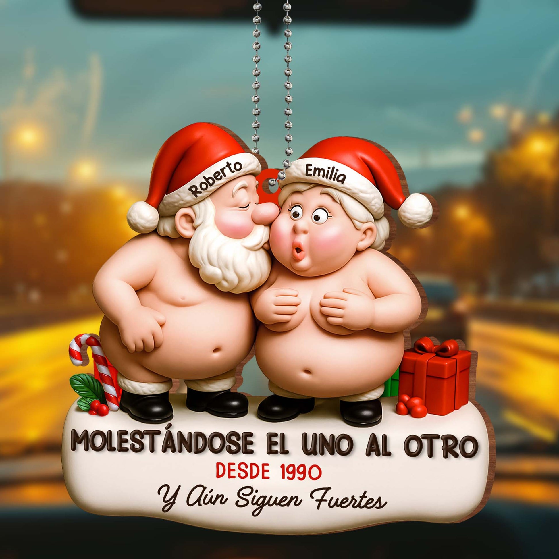 Teasing Each Other Since 1990, Santa Hats, Candy Cane