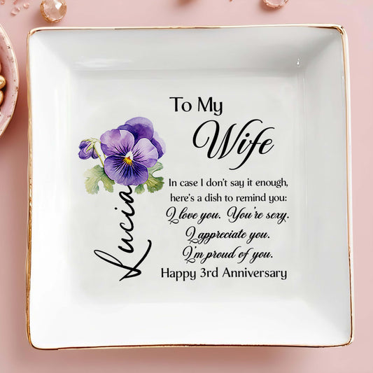 To My Wife Love And Appreciation With Violet Flowers