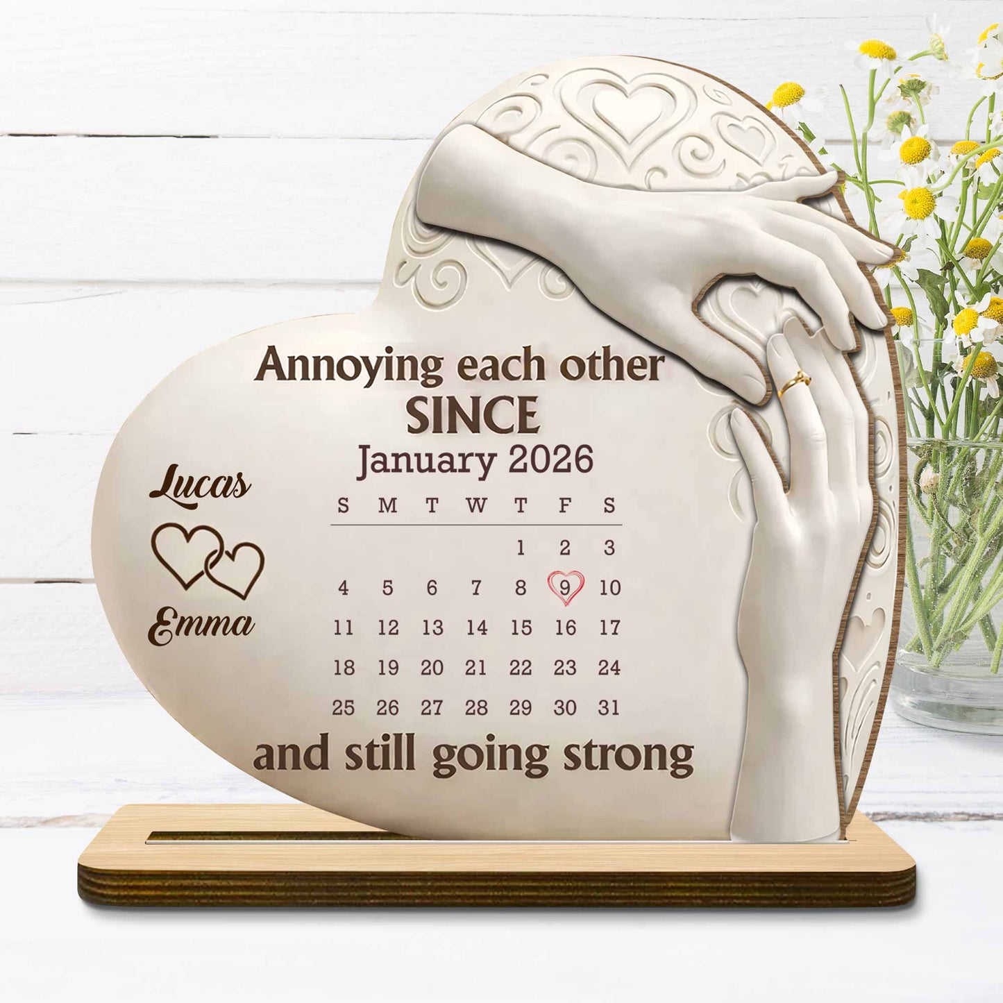 Annoying Each Other Since, Heart and Hands Design