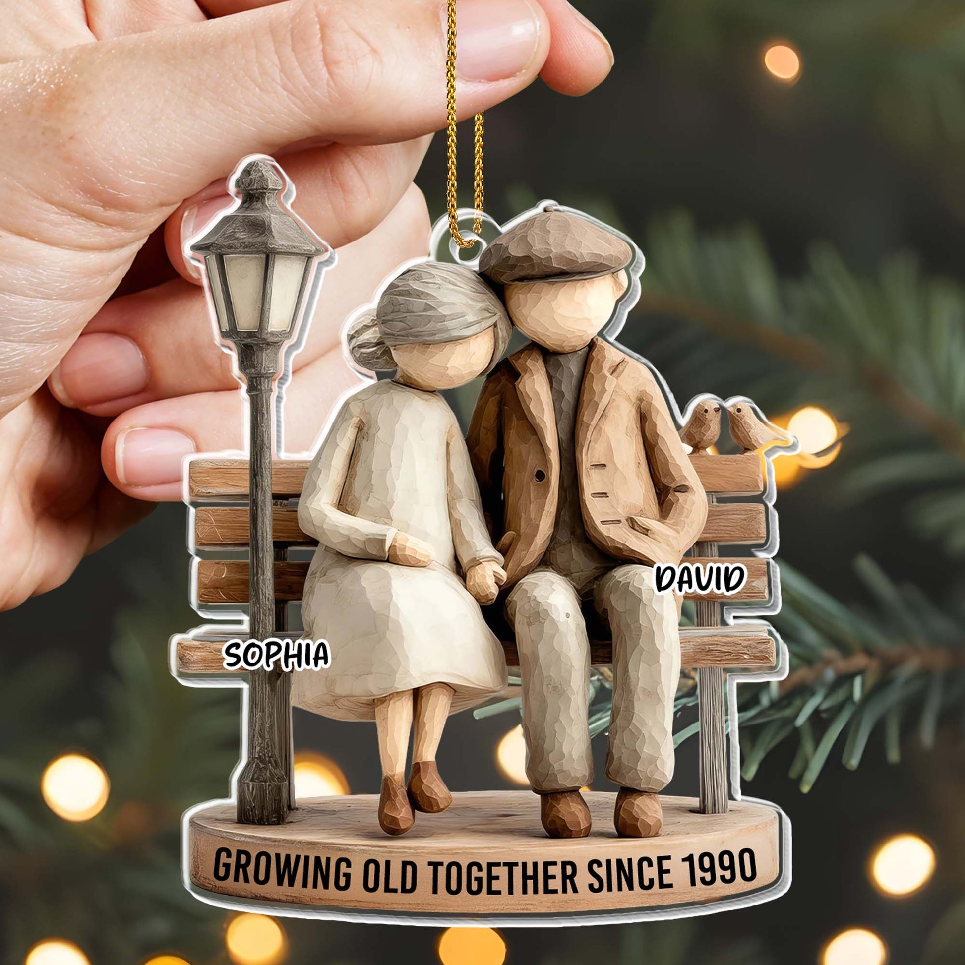 Growing Old Together, Elderly Couple On A Bench