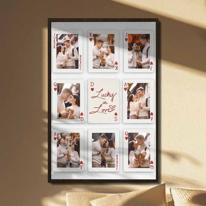 Lucky In Love Hearts And Playing Cards