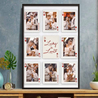 Lucky In Love Hearts And Playing Cards