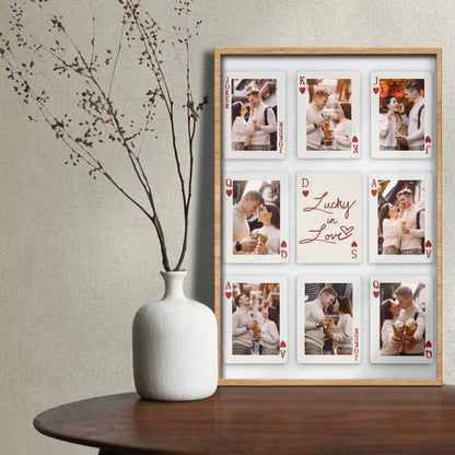 Lucky In Love Hearts And Playing Cards