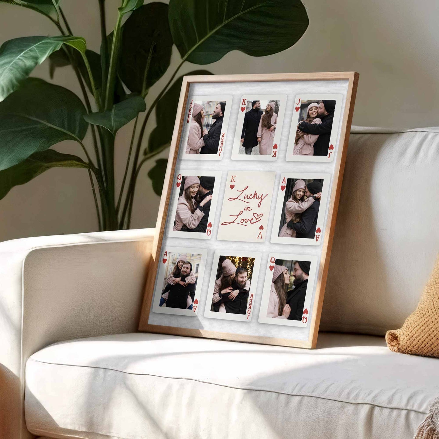 Lucky In Love Hearts And Playing Cards