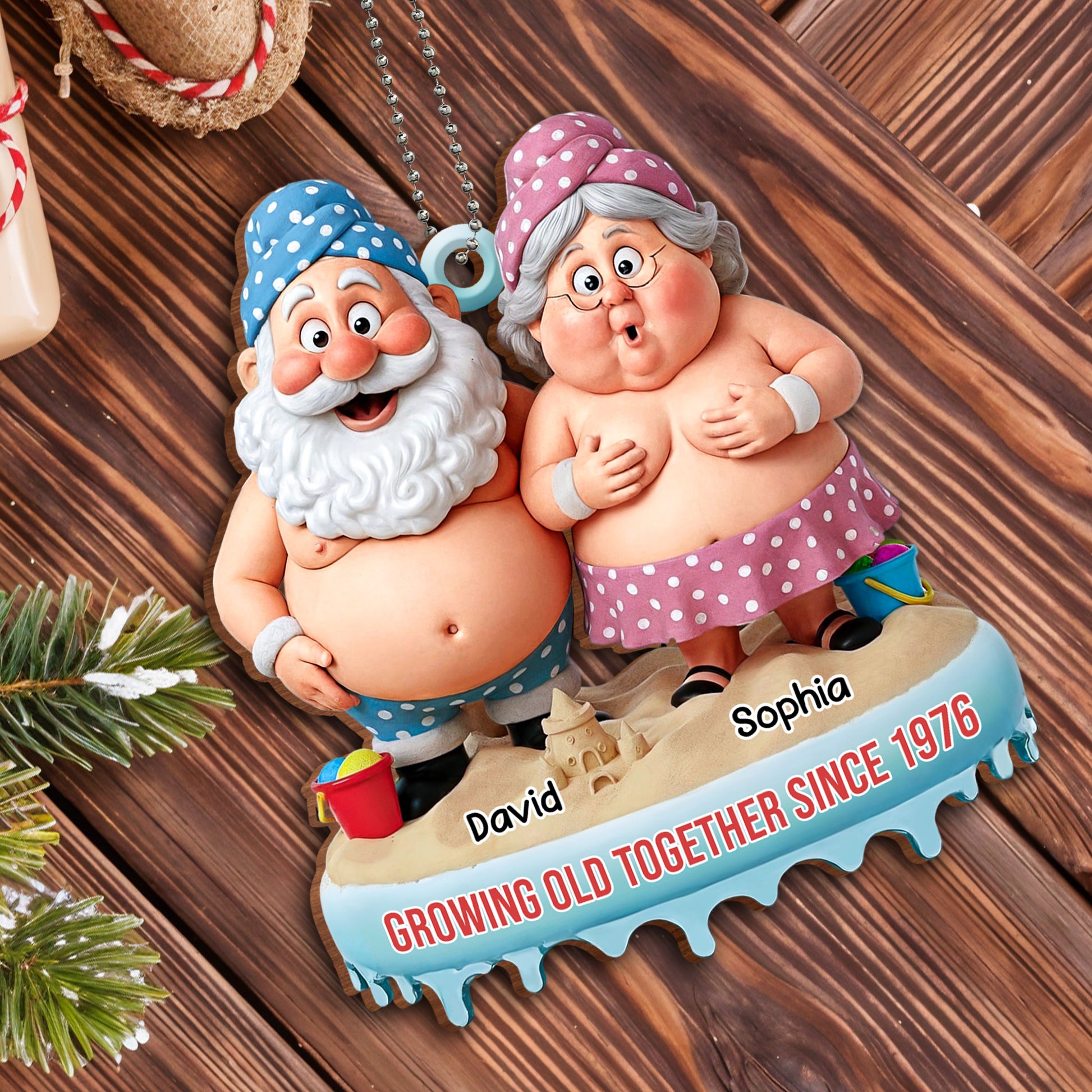 Growing Old Together Since, Elderly Couple On Beach