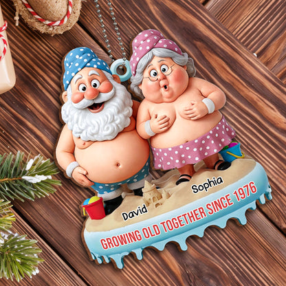 Growing Old Together Since, Elderly Couple On Beach