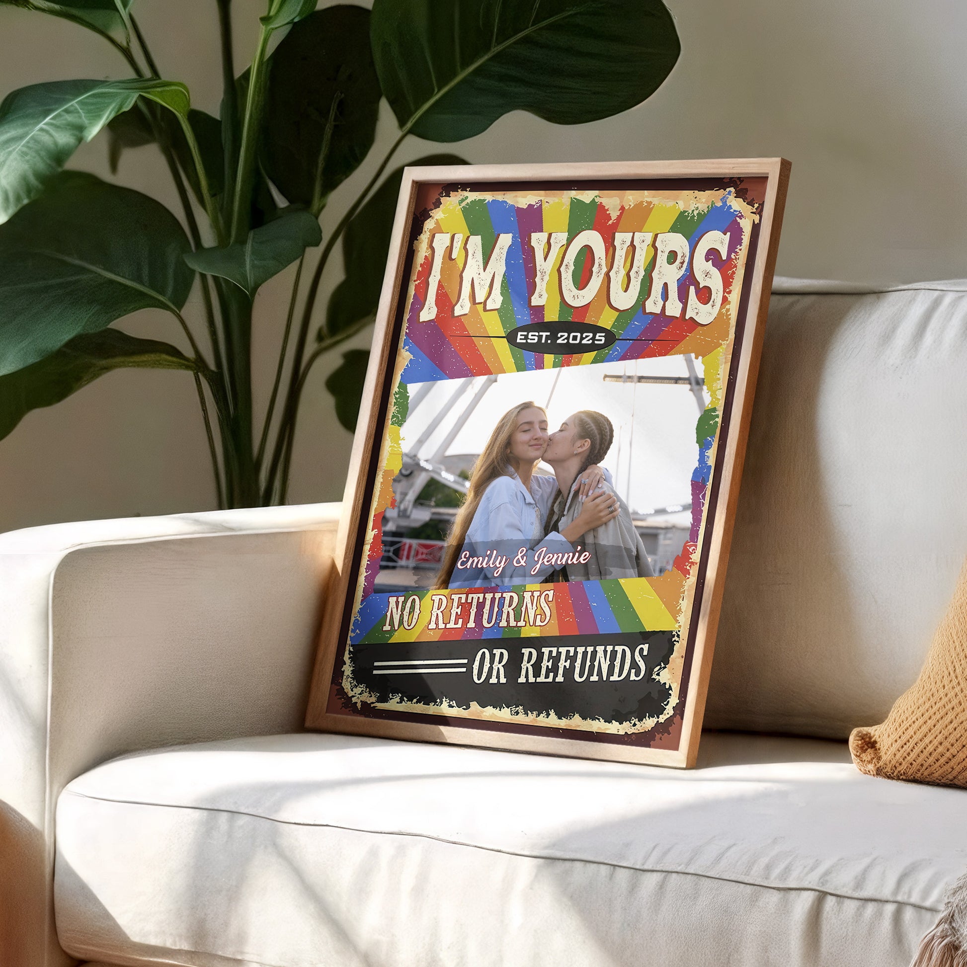 I'm Yours No Returns Or Refunds Rainbow Poster