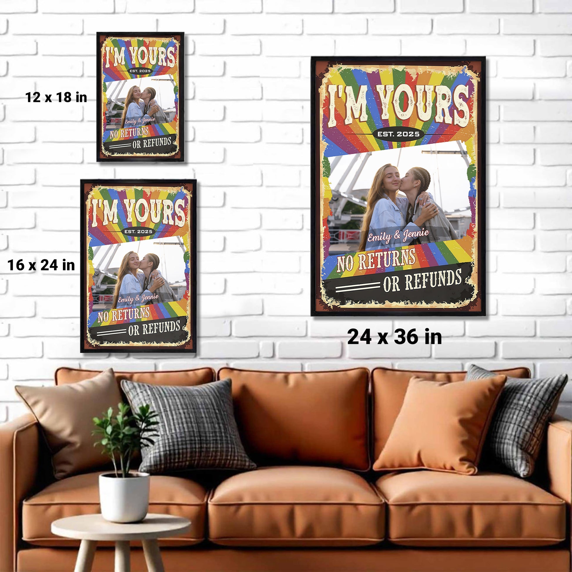 I'm Yours No Returns Or Refunds Rainbow Poster